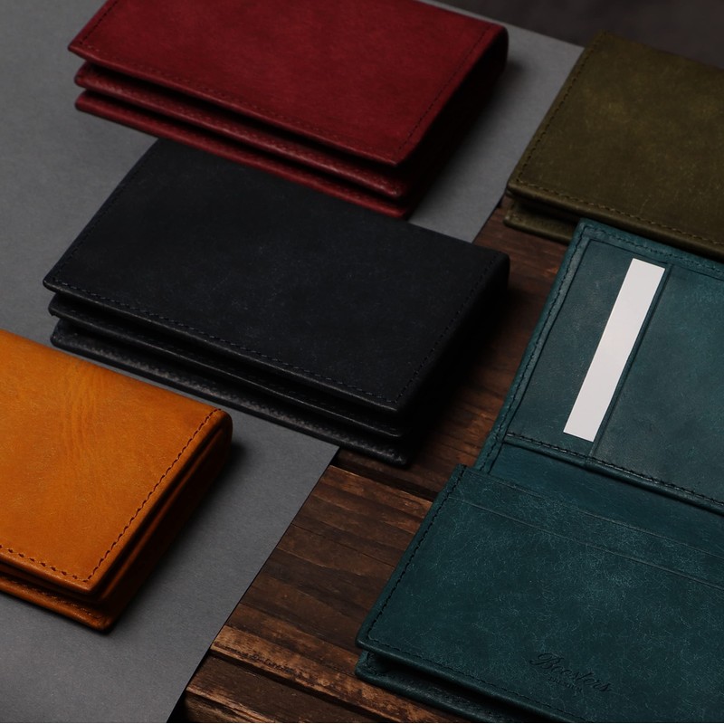 Boosters Business Card Holder, Card Case, Genuine Leather, Pueblo Large