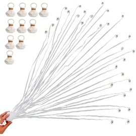 TONIFUL 10Packs Streamers Popper Hand Throw Streamers No Mess Confetti Magic Paper Cracker for St.Patrick's Easter Celebration Birthday Engagement Wedding Graduation Send Off Party Favors (White)
