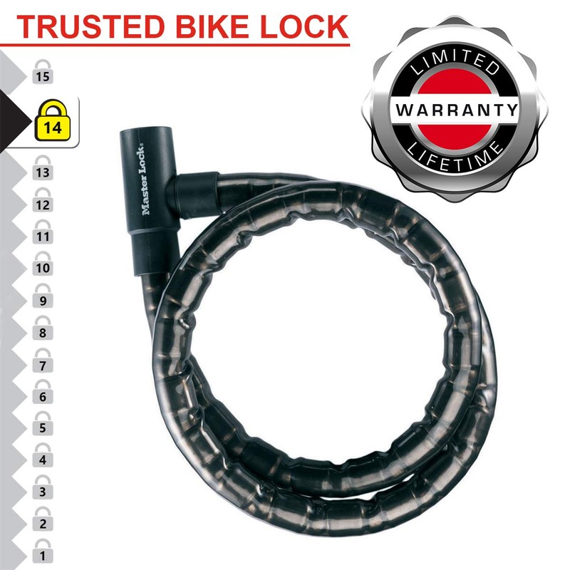 Master Lock Motorbike Cable Lock [Key] [1.2 m Cable -