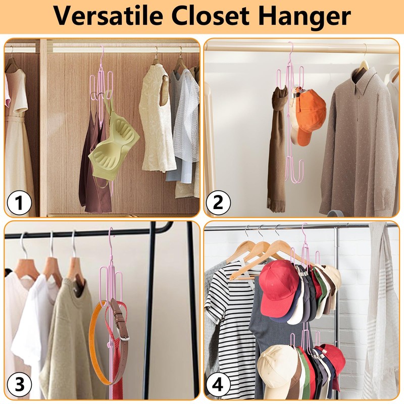 NANATI Hat Hangers for Closet, Stainless Steel Hat Organizer, Hat