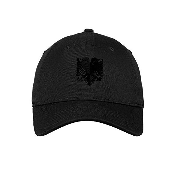 Soft Baseball Cap Albanian Eagle Black Embroidery Typography & Symbols Twill Cotton Dad Hats for Men Women Buckle Closure Design Only