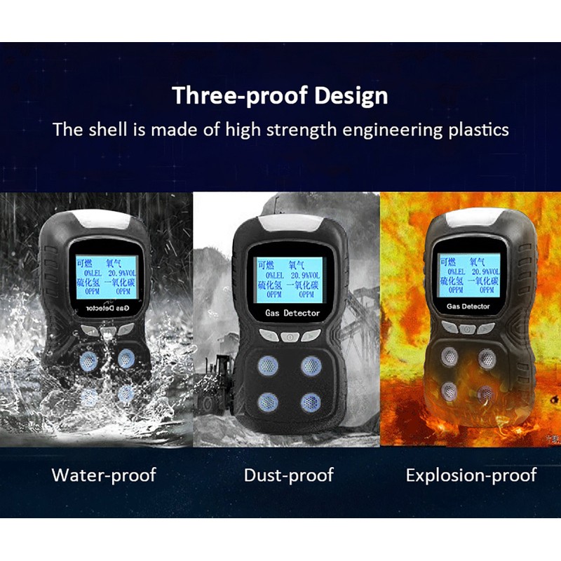 4 in 1 Gas Detector CO Monitor Digital Handheld Toxic