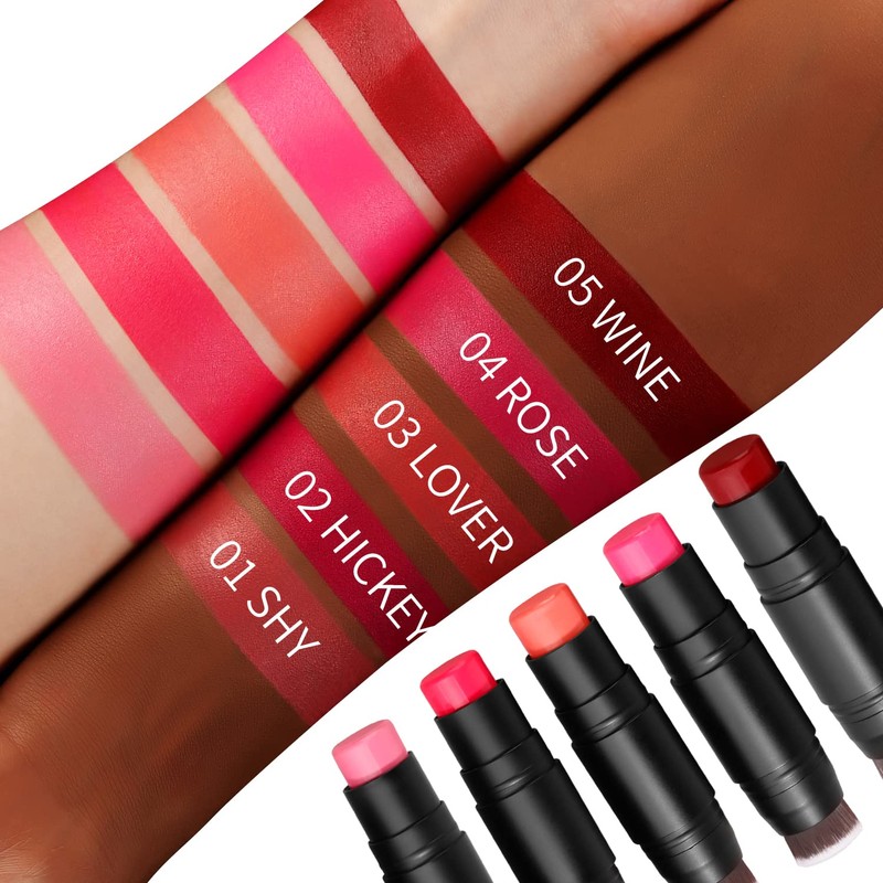 3-in-1 Cream Rouge Pen for Cheeks, Lips and Eyeshadow, Waterproof,