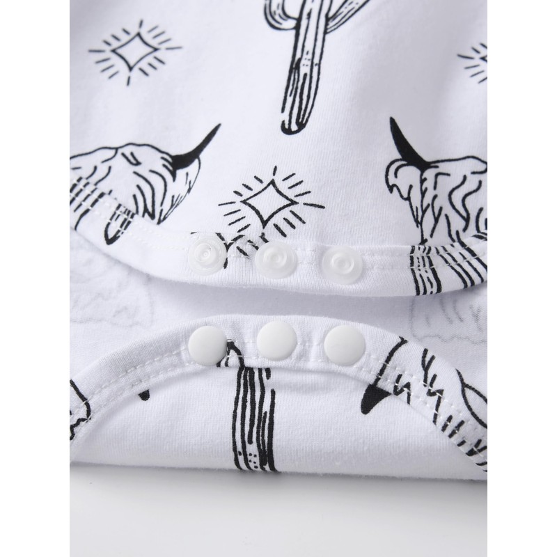Awxoder Baby Boy Outfit Set Print Tops + Suspender Pants