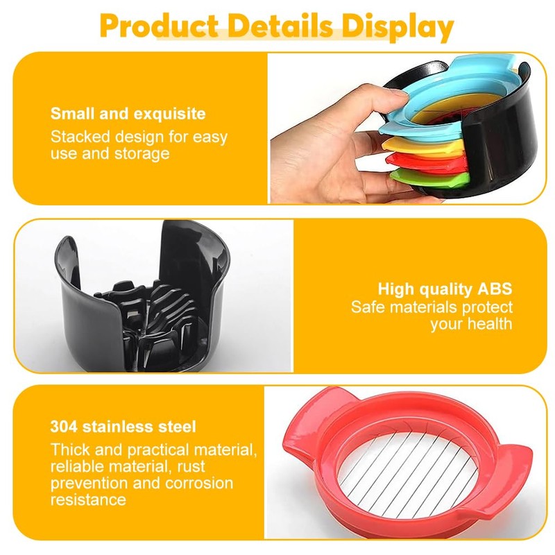 mizikuu 4 in 1 Egg Cutter, Egg Cutting Tool, Stainless