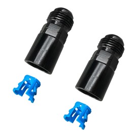 2PCS 8AN Male to 3/8" Fuel Rail Adapter, Aluminum SAE Quick-Disconnect Female Push-On EFI Fitting (8AN to 3/8)