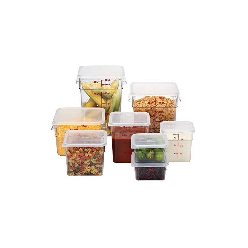 Cambro 2SFSCW135 Food Storage Container, 2 Quart, 7-1/4" x 7-1/4"