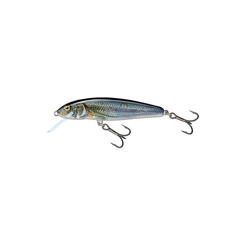 Salmo Minnow wobbler, colours: spirlin, length/weight/running behaviour/diving depth: 7 cm,