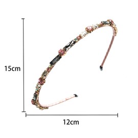 Qiwenr Rhinestone Headband, Rhinestone Hair Headband, Crystal Rhinestone Headband, Pink Rhinestone Headband, Crystal Headband Rhinestone, Crystal Rhinestone Headband, Great Headpiece for Prom/Party
