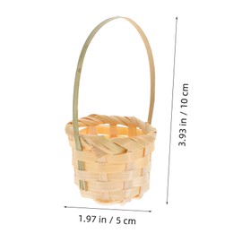 NOLITOY 6pcs Mini Bamboo Woven Baskets Storage Containers for Candy Flowers and Decorations Compact and Lightweight Design for Weddings Birthdays and Parties