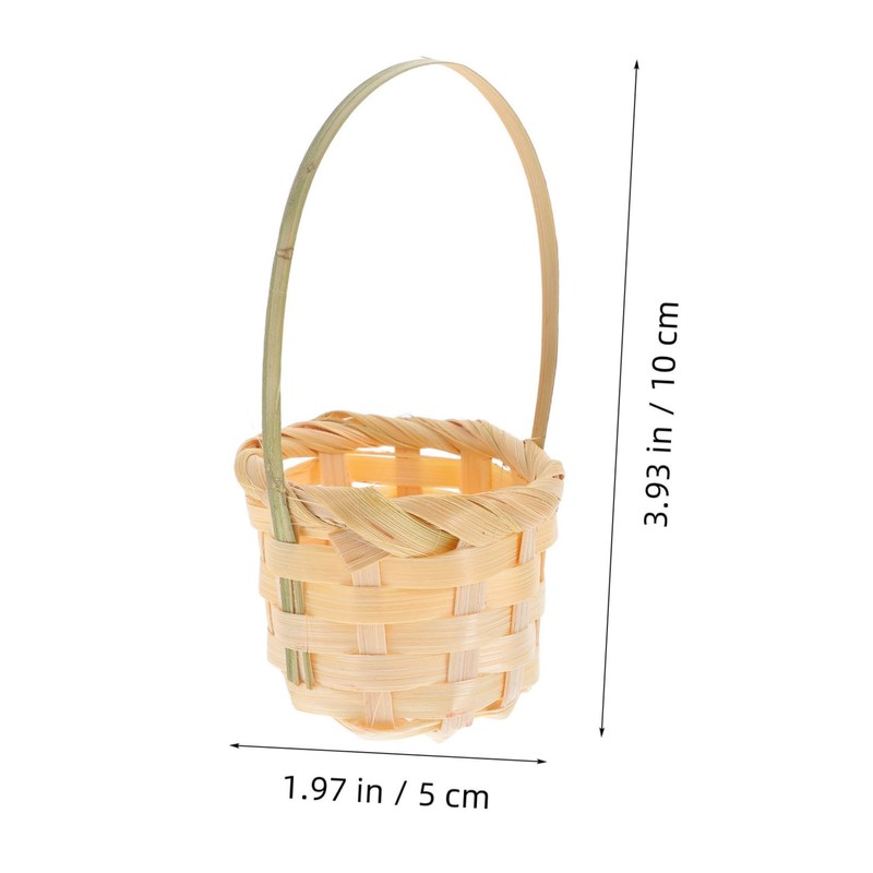 NOLITOY 6pcs Mini Bamboo Woven Baskets Storage Containers for Candy