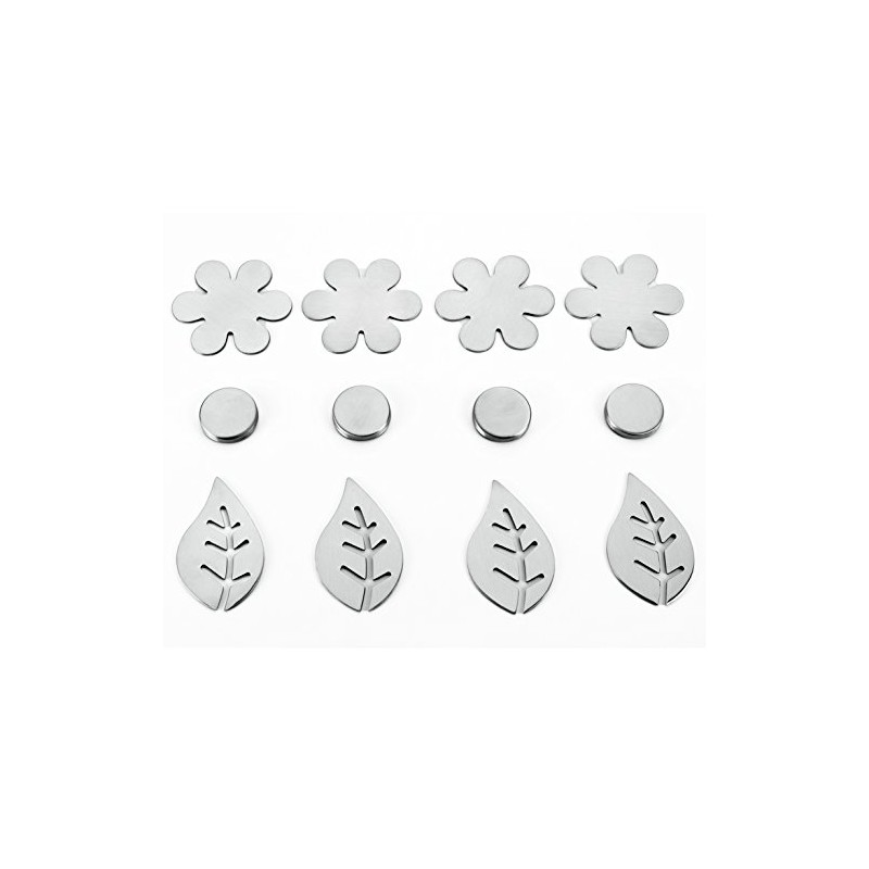 Metaltex 254518 Magnetic Table Cloth Weights, Silver, 4-Piece (assorted)