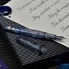 Asvine V126 Vacuum Fill Fountain Pen Blue Swirl Acrylic Medium