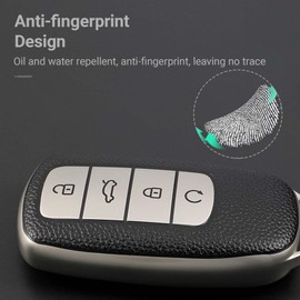 Key Fob Cover - Soft TPU Car Key Fob Cover, Durable Protector Compatible with Chery Omoda 5 & Tiggo 8 Pro 8 Plus Keys Sleek Silver 2PCS
