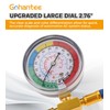 R134A AC Refrigerant Charge Hose with Gauge 2.76", Air Conditioning