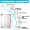 E-far Stainless Steel Baking Sheet with Wire Rack Set, 12.5”