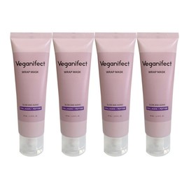 Vegan Effect Slow & Aging Collagen Wrap Mask 80ml 4 Pieces / Circle / 비건이펙트 슬로우 앤 에이징 콜라겐 랩 마스크 80ml 4개  써클