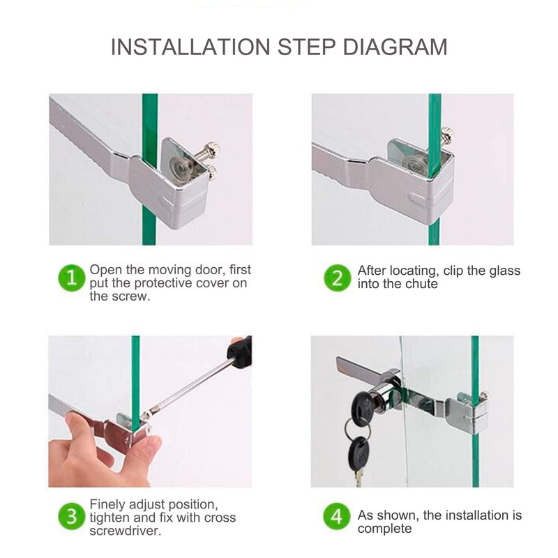 2 Pcs Sliding Door Lock Sliding case Lock Window Lock