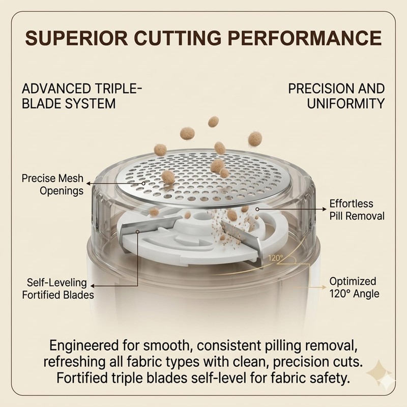 (ONLY For 3-Leaf)Compatible with Beautural Fabric Shaver Replacement Blades