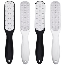 WOONEKY 4pcs Stainless Steel Pedicure Files Foot Scraper Foot File Callus Remover