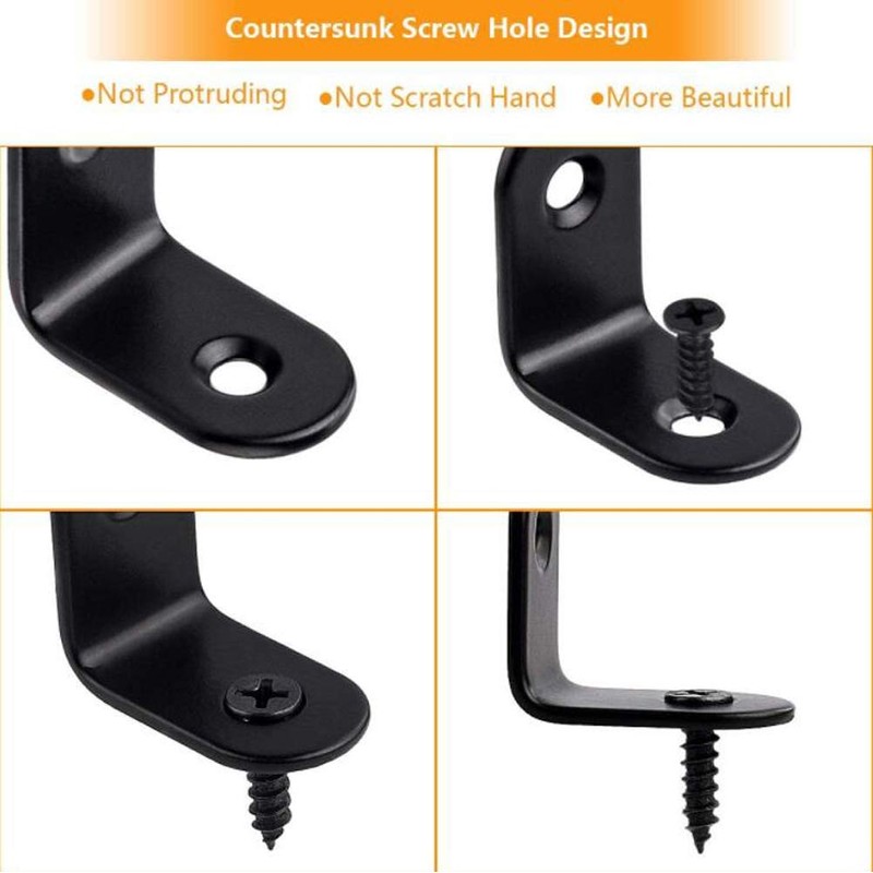 20 Pcs Stainless Steel L Brackets Corner Bracket Braces 90