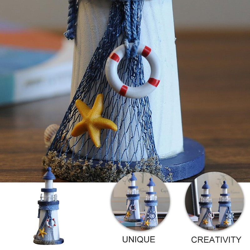 Ciieeo 1pc Lighthouse Outdoor Decor: Garden Lighthouse - Nautical Decor