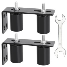 2 Pack Gate Roller Guide,Sliding Gate Hardware with L-Sliding Gate Brackets,Sliding Gate Kit,2-3/4" Universal Adjustable Heavy Duty Sliding Gate Rollers,Rolling Gate Hardware Kit (Black)