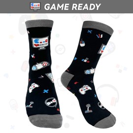 YUNYAKARSA Funny Socks Gambling with Saying "Bitte NICHT STÖREN ICH ZOCKE, Gaming Socks Funny Gifts for Men Christmas, Gamer Gift Cool Things for Boys Women Boys 10 11 12 13 Years, gray