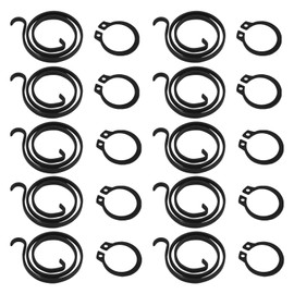 Pack of 10 Door Handle Springs Replacement DIY Repair Kit Ten 2 Turn 2mm Thick coils Plus Ten Circlips for Internal Door Handles Used On Both Right Handed and Left (10 Springs 2mm Thick 10 Circlip)