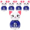 Bably Kids Nail Cat Sticker Type Children's Manicure, Blue Ping, 5 Pieces / 바블리 키즈네일 냥이 스티커형식 어린이매니큐어, 블루핑, 5개