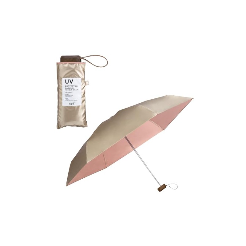 【2025】Wpc. 801-12973-102 Parasol, Light Blocking Inside Color Tiny, Gold, Folding