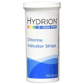MICRO ESSENTIAL CH-1000 Chlorine Test Paper, Plastic Strips, Pack of 100