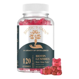 Gomitas Biotina 10000mcg Biotic's Gain Veganas 120 Unidades