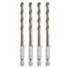 HARFINGTON 4pcs M35 High Speed Steel Cobalt Twist Drill Bit
