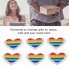 6Pcs Rainbow Heart Patches, Sew On/Iron on Embroidered Applique Sewing