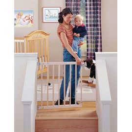 NORTH STATES Wood Stairway Swing Baby Safety Pet Gate