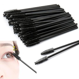100pcs Disposable Eyelash Brushes Eyebrow Brushes Screw Brushes for Eye Makeup Eyelash Extensions Easy to Carry Professional Professional Use Beginners Practice Eyelash Screw Brushes Makeup Brushes