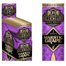 Billionaire Flavored Herbal Wraps Majestic Grape Box 25/2ct