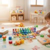 Número anillo tablero De Juego De Pesca (juego Montessori)