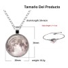 Collar De Luna Llena Brillante Brilla En La Obscuridad 3d