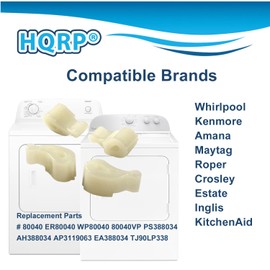 HQRP 2-Pack Washer Agitator Dogs Ears compatible with Amana 1DNET3205TQ0 4GNTW4400YQ0 4KNTW5705TQ0 7MNTE1000TQ0 NTW5400TQ1 NTW5400TQ2 NTW5500TQ0 NTW5800TQ0 NTW4501XQ0 NTW4600VQ0