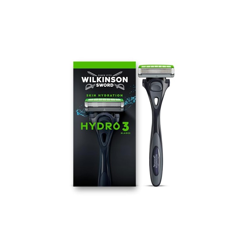 Wilkinson Sword Hydro 3 Men’s Razor Handle, Blade Refill, 1