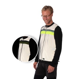 GOFLUO Roman Reflective Vest for Men - Size XL - Lightweight and Breathable Hi Vis Jacket with Enhanced Visibility - High Visibility Ideal for Running, Cycling, and Outdoor Activities