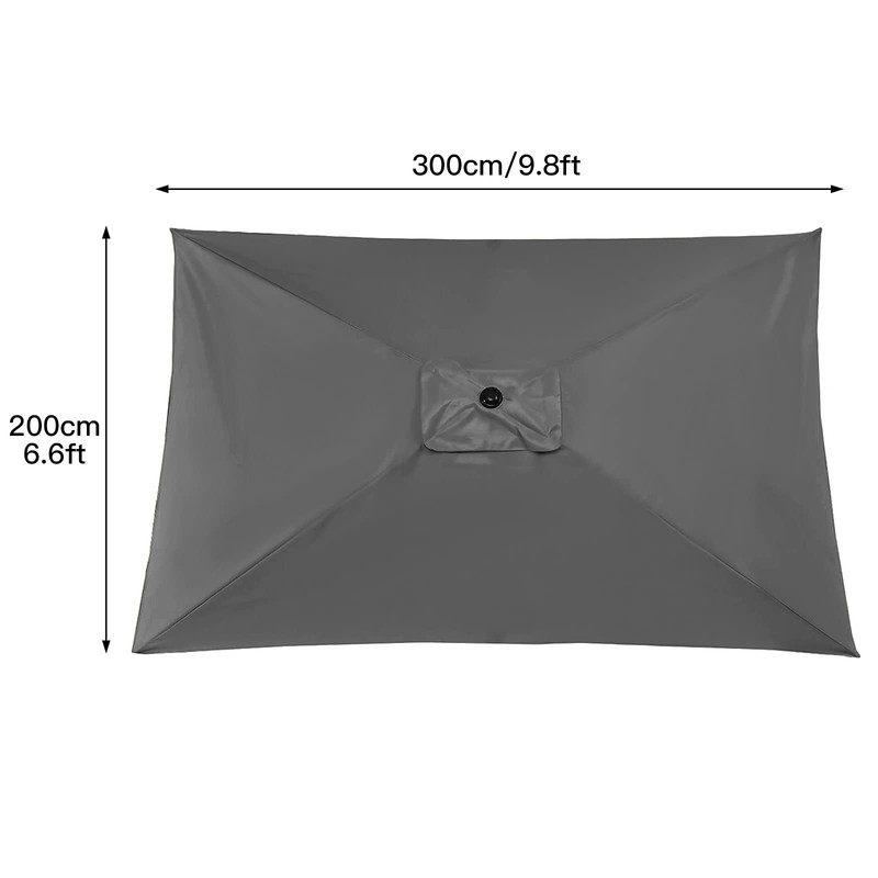 Patio Umbrella Replacement Canopy for 6 Ribs 10 x 6.5