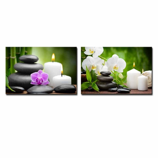 wall26 - Canvas Prints Wall Art - Zen Basalt Stones