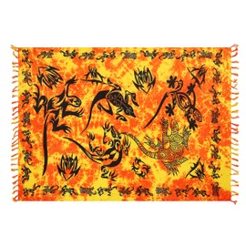 Sarong Pareo Wrap Skirt, Towel, Beach Towel, Wrap Dress, Butterfly Design, Handmade by EL-Vetriebs GmbH - 160cm x 110cm