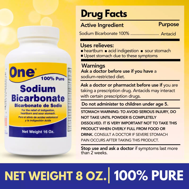 Arymar Pure Sodium Bicarbonate Powder 1 Lb - Natural Baking