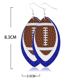 Stocking Stuffers Holiday Outfits for Women 2024 Football Earrings for Women Cute Football Accessories Beaded Stud Earrings Sports Dangle Earrings Jewelry Gift for Sports Lover