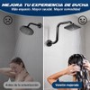 Brazo y Chapetón de Acero Inoxidable para Regadera de Ducha