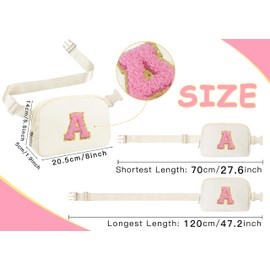 COSHAYSOO Ivory Belt Bag Fanny Pack Crossbody Travel Teen Girl Gifts Trendy Stuff for 13 14 15 16 17 18 Year Old Girls Women Christmas Birthday Presents Unique Cool Preppy Cute Initial Letter A
